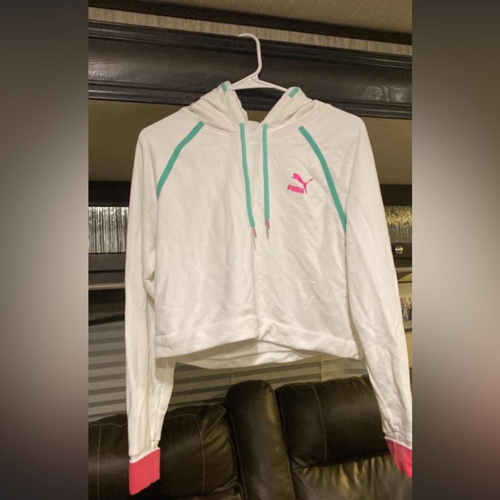 Puma Colorful Crop Hoodie
